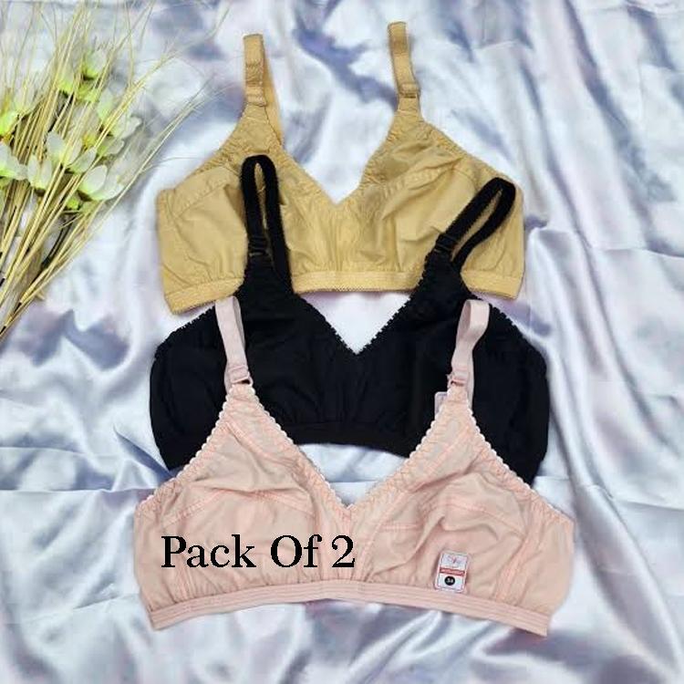 Cotton Plain Comfortable And Lightweight Non-Padded Bra - Image 4