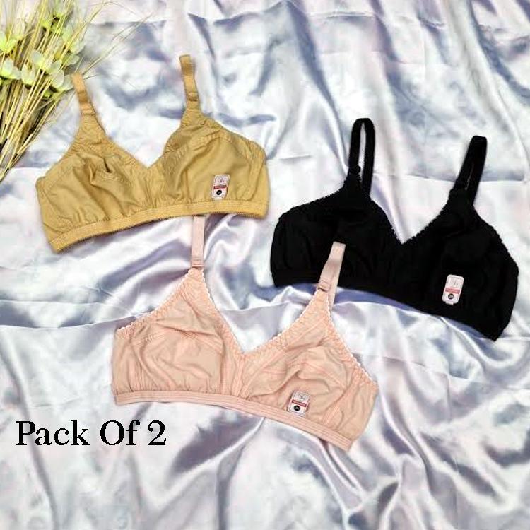 Cotton Plain Comfortable And Lightweight Non-Padded Bra - Image 3