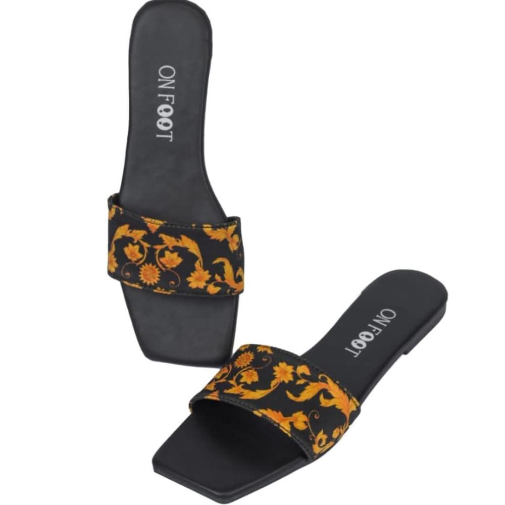 Women's Rexine Casual Flats - Black - Image 5