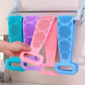 3 Pcs Easy To Clean Silicone Body Wash Belt - Versatile Bathing Solution